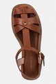 Coccinelle sandały z odkrytą piętą damskie skórzane brązowy E4.U91.18.01.01.W11