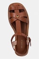 Coccinelle sandały z odkrytą piętą damskie skórzane brązowy E4.U91.18.01.01.W11