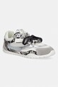 Pinko sneakersy skórzane Yulia 01 skóra zamszowa srebrny SS0185.P148.I93