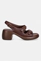 Camper сандали с висок ток от кожа Thelma Sandal K201874.003 кафяв SS26