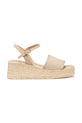 Geox espadryle na koturnie damskie skórzane D ALEMERIA beżowy D651KB02211C6738