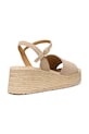Obuwie Geox espadryle na koturnie damskie skórzane D ALEMERIA D651KB02211C6738 beżowy