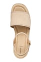 Geox espadryle na koturnie damskie skórzane D ALEMERIA D651KB02211C6738 beżowy