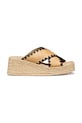 Geox espadryle na koturnie damskie D ALEMERIA beżowy D651KC00011C6182