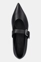 Weekend Max Mara baleriny skórzane Wkagel czarny 2615521054600.BLACK