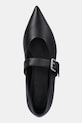 Weekend Max Mara baleriny skórzane Wkagel czarny 2615521054600.BLACK