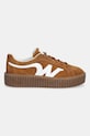 Weekend Max Mara sneakersy skórzane Wkaagile 2615761014600.RBROWN brązowy SS26