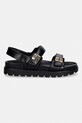 Tory Burch sandały damskie skórzane Mellow Sport Sandal 179591.043 czarny SS26