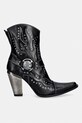 New Rock botki damskie skórzane NOMADA NEGRO LUX , BOX PLANE, BULL ACERO M.7919.S1 czarny SS26