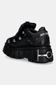 Obuwie New Rock sneakersy skórzane PITON ESCAMA NEGRO BRILLO, TOWER NEGRO ACER M.120N.C74 czarny