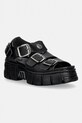 New Rock sandały VEGAN NEGRO GRUESO, TOWER CASCO NEGRO LAT 5-8 cm czarny M.BIOS137.V2