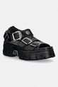 New Rock sandały VEGAN NEGRO GRUESO, TOWER CASCO NEGRO LAT 5-8 cm czarny M.BIOS137.V2