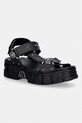 New Rock sandały na platformie damskie VEGAN NEGRO, TOWER CASCO NEGRO LATERAL czarny M.BIOS120.V1