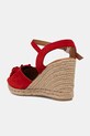 Obuwie Billi Bi sandały na koturnie nubukowe A8604.059 czerwony