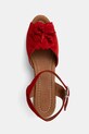 Billi Bi sandały na koturnie nubukowe czerwony A8604.059