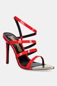 Just Cavalli sandały na szpilce czerwony 80RA3S55ZSE31559