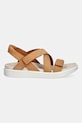 Πέδιλα nubuck Ecco Soft Sandal W 238813.02021 καφέ SS26