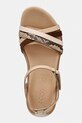 Ecco sandały na płaskim obcasie damskie skórzane Flash beżowy 244243.61527