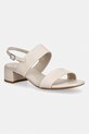 Ecco sandali z nizko peto usnjeni Livia 35 bež 250303.01378