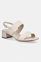 Ecco sandali z nizko peto usnjeni Livia 35 bež 250303.01378