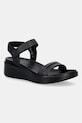 Ecco Σανδάλια Γυναικεία Δερμάτινα Flowt Wedge LX W μαύρο 273303.51052