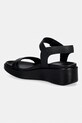 Παπούτσια Ecco Σανδάλια Γυναικεία Δερμάτινα Flowt Wedge LX W 273303.51052 μαύρο