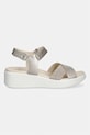 Ecco sandale za žene kožne Flowt Wedge LX W 273323.01688 bež SS26