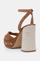 Boty Guess sandály na sloupku semišové VALICE2 FLJV2C.SUE03.BROWN hnědá