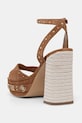 Boty Guess sandály na sloupku semišové VALICE2 FLJV2C.SUE03.BROWN hnědá