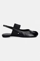 MM6 Maison Margiela sandały z odkrytą piętą damskie skórzane S59WP0212.P3628.T8013 czarny SS26