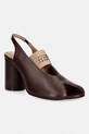 MM6 Maison Margiela sandały skórzane słupek brązowy S59WP0213.P3628.T2259
