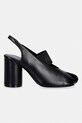 MM6 Maison Margiela czółenka z odkrytą piętą damskie skórzane S59WP0213.P3628.T8013 czarny SS26