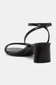 Boty BOSS sandály na sloupku kožené Gracey 50563433.001 černá
