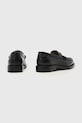 Obuwie AllSaints mokasyny damskie skórzane Bloom Stud Loafer W072FE czarny
