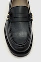 AllSaints mokasyny damskie skórzane Bloom Stud Loafer W072FE czarny