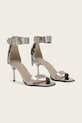 Kožené sandále AllSaints Noir Mid Sandal W152FB strieborná SS26
