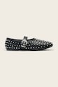 Кожаные балетки AllSaints Sabine Stud Shoe чёрный W088FE