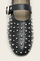 Кожаные балетки AllSaints Sabine Stud Shoe W088FE чёрный