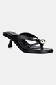 Souliers Martinez klapki skórzane ESTELA 5-8 cm czarny ESTELA.BLACK