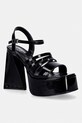 Koi Footwear sandały Dynasty All Black Platform Strappy Heels pozostałe czarny Dynasty