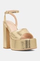 Πέδιλα Koi Footwear Shonen Gold Lizard Platform Heels χοντρό τακούνι χρυσαφί Shonen