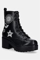 Koi Footwear stivaletti alla caviglia Astro Silver Star Moon Chunky Boots block heel nero Astro.Silver.Star