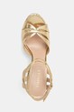 Twinset sandały skórzane złoty 261TCP112.13330