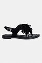 MICHAEL Michael Kors sandały damskie zamszowe Indra Thong Sandal 40S6INFS1S.001 czarny SS26