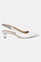 Δερμάτινες γόβες MICHAEL Michael Kors Marcia Kitten Sling Pump 40S6MCMP2L.085 λευκό SS26