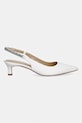 Δερμάτινες γόβες MICHAEL Michael Kors Marcia Kitten Sling Pump 40S6MCMP2L.085 λευκό SS26