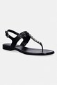 MICHAEL Michael Kors sandále na plochom podpätku dámske kožené Marcia Thong Sandal čierna 40S6MCFS1L.001