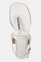 MICHAEL Michael Kors sandały na płaskim obcasie damskie skórzane Marcia Thong Sandal biały 40S6MCFS1L.085