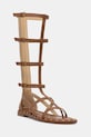 Δερμάτινα σανδάλια MICHAEL Michael Kors Noa High Sandal φλατ καφέ 40S6NOFS3L.230