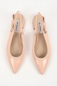 Karl Lagerfeld baleriny skórzane Kerrie beżowy KL40159.1NU
